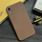 For iPhone XR Shockproof Frosted TPU Protective Case(Brown) - 1