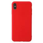 For iPhone XS Shockproof Frosted TPU Protective Case(Red) - 1