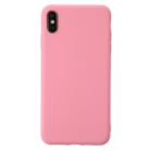 For iPhone XS Shockproof Frosted TPU Protective Case(Pink) - 1