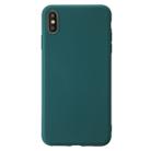 For iPhone XS Shockproof Frosted TPU Protective Case(Green) - 1