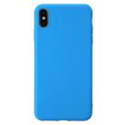 For iPhone XS Max Shockproof Frosted TPU Protective Case(Light Blue) - 1