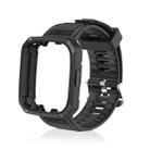 For Redmi Watch 3 Carbon Fiber Texture Integrated Silicone Watch Band(Black) - 1