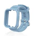 For Redmi Watch 3 Carbon Fiber Texture Integrated Silicone Watch Band(Blue) - 1