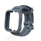 For Redmi Watch 3 Carbon Fiber Texture Integrated Silicone Watch Band(Dark Grey) - 1