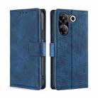 For Tecno Camon 20 Pro 5G Skin Feel Crocodile Magnetic Clasp Leather Phone Case(Blue) - 1