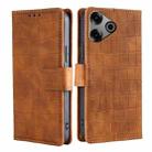 For Tecno Pova 6 Pro 5G Skin Feel Crocodile Magnetic Clasp Leather Phone Case(Brown) - 1