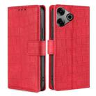 For Tecno Pova 6 Pro 5G Skin Feel Crocodile Magnetic Clasp Leather Phone Case(Red) - 1