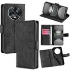 For Tecno Spark 30 4G Skin Feel Crocodile Magnetic Clasp Leather Phone Case(Black) - 1