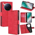 For Tecno Camon 40 Premier 5G Skin Feel Crocodile Magnetic Clasp Leather Phone Case(Red) - 1