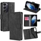 For Tecno Spark 40 Pro+ 4G Skin Feel Crocodile Magnetic Clasp Leather Phone Case(Black) - 1