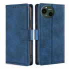 For Sharp Aquos R9 Skin Feel Crocodile Magnetic Clasp Leather Phone Case(Blue) - 1