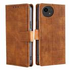 For Sharp Aquos Wish4 Skin Feel Crocodile Magnetic Clasp Leather Phone Case(Brown) - 1