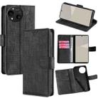 For Sharp Aquos R10 Skin Feel Crocodile Magnetic Clasp Leather Phone Case(Black) - 1