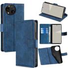 For Sharp Aquos R10 Skin Feel Crocodile Magnetic Clasp Leather Phone Case(Blue) - 1