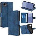 For Sharp Aqous wish5 Skin Feel Crocodile Magnetic Clasp Leather Phone Case(Blue) - 1