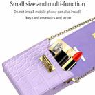 For Samsung Galaxy Z Flip3 5G GKK Crocodile Pattern Mini Backpack Slim Phone Case(Purple) - 3