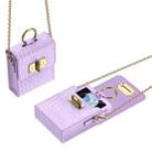 For Huawei P50 Pocket GKK Crocodile Pattern Mini Backpack Slim Phone Case with Ring(Purple) - 1