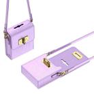 For Samsung Galaxy Z Flip3 5G GKK Plain Weave Mini Backpack Slim Phone Case with Ring(Purple) - 1