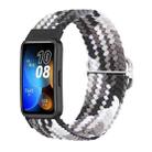 For Huawei Band 8 Nylon Braided Buckle Watch Band(Colorful Black) - 1