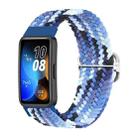 For Huawei Band 8 Nylon Braided Buckle Watch Band(Colorful Blue) - 1