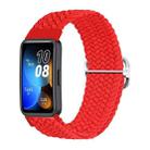 For Huawei Band 8 Nylon Braided Buckle Watch Band(Red) - 1