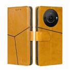 For Sharp Aquos R8 Pro SH-51 Geometric Stitching Leather Phone Case(Yellow) - 1