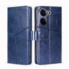 For Tecno Camon 20 Pro 4G Geometric Stitching Leather Phone Case(Blue) - 1