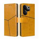 For Tecno Camon 20 Premier 5G Geometric Stitching Leather Phone Case(Yellow) - 1