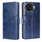 For Tecno Spark 20 Pro+ 4G Geometric Stitching Leather Phone Case(Blue) - 1