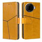 For Tecno Camon 30 Pro 5G Geometric Stitching Leather Phone Case(Yellow) - 1