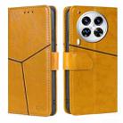 For Tecno Camon 30 Premier 5G Geometric Stitching Leather Phone Case(Yellow) - 1