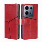 For Infinix Note 30 Vip 5G Geometric Stitching Leather Phone Case(Red) - 1