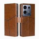 For Infinix Note 30 Vip 5G Geometric Stitching Leather Phone Case(Light Brown) - 1