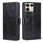 For Infinix Note 40 Pro 5G Geometric Stitching Leather Phone Case(Black) - 1