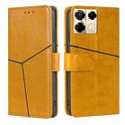 For Infinix Note 40 Pro 5G Geometric Stitching Leather Phone Case(Yellow) - 1