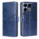 For Infinix Note 40 4G Geometric Stitching Leather Phone Case(Blue) - 1