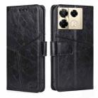 For Infinix Note 40 Pro 4G Geometric Stitching Leather Phone Case(Black) - 1