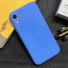 For iPhone XR Shockproof Frosted TPU Transparent Protective Case(Blue) - 1