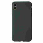 For iPhone XS Shockproof Frosted TPU Transparent Protective Case(Green) - 1