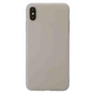 For iPhone XS Shockproof Frosted TPU Transparent Protective Case(Grey) - 1