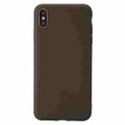 For iPhone XS Max Shockproof Frosted TPU Transparent Protective Case(Black) - 1