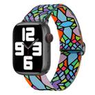 For Apple Watch 8 41mm Painted Pattern Nylon Replacement Watch Band(Geometric Rainbow) - 1