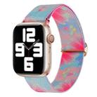 For Apple Watch 8 45mm  Painted Pattern Nylon Replacement Watch Band(Flower Butterfly) - 1