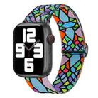 For Apple Watch 3 38mm Painted Pattern Nylon Replacement Watch Band(Geometric Rainbow) - 1