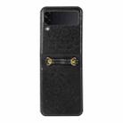 For Samsung Galaxy Z Flip5 Mandala Embossing Fold Leather Phone Case(Black) - 1