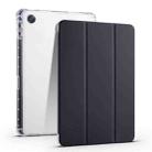 For OPPO Pad Air 10.36 2022 3-folding Transparent TPU Smart Leather Tablet Case with Pen Slot(Black) - 1