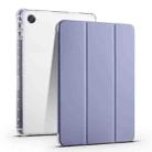 For OPPO Pad Air 10.36 2022 3-folding Transparent TPU Smart Leather Tablet Case with Pen Slot(Purple) - 1