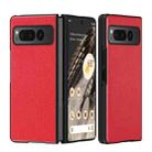 For Google Pixel Fold Litchi Pattern Foldable Protective Case(Red) - 1