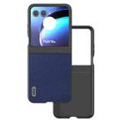 For Motorola Razr 50 ABEEL Black Edge Genuine Mino Phone Case(Royal Blue) - 1