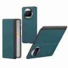 For Huawei Mate X3 Litchi Pattern Foldable Side Window View Protective Phone Case(Green) - 1
